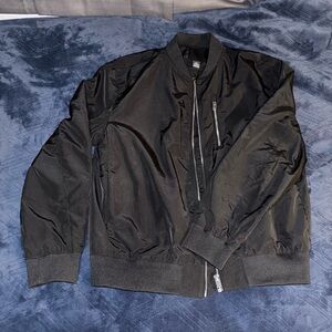 H&M, size large, black bomber jacket
